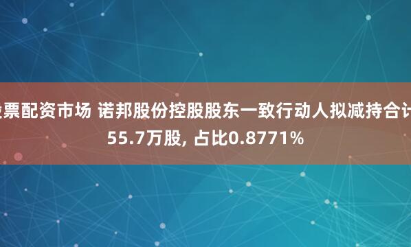股票配资市场 诺邦股份控股股东一致行动人拟减持合计155.7万股, 占比0.8771%
